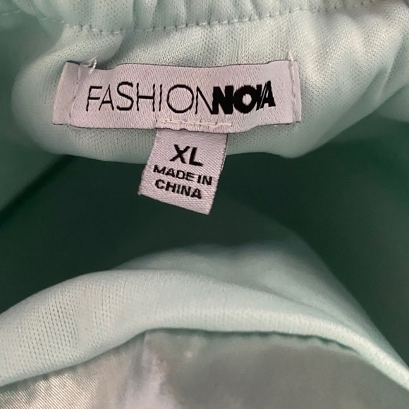 Fashion Nova Baddie Silver Blue Ruched Strap Up Back Mini Bodycon Dress Size XL - Picture 5 of 6